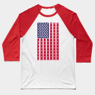 Vintage Bigfoot american flag Baseball T-Shirt